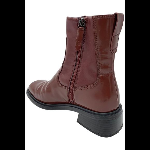 Franco Sarto Womens Gracelyn Ankle Boot Berry Leather - Medium - Picture 3 of 3